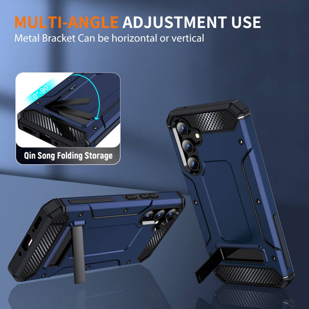 Case for Samsung Galaxy A54 A546, Techsuit, Hybrid Armor Kickstand, Blue