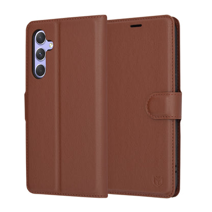 Funda para Samsung Galaxy A54 A546, Techsuit, Leather Folio, Marrón
