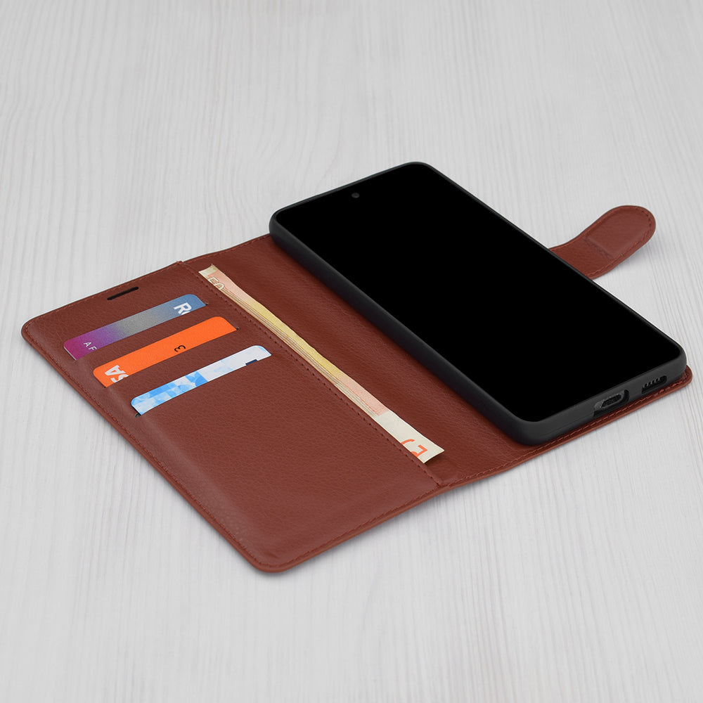 Funda para Samsung Galaxy A54 A546, Techsuit, Leather Folio, Marrón