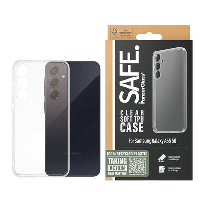 Funda para Samsung Galaxy A55 5G A556, PanzerGlass, Safe., Transparente