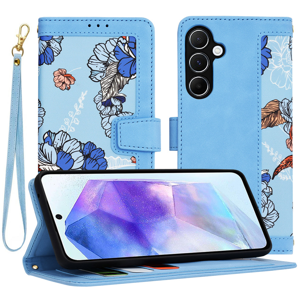 Funda para Samsung Galaxy A55 5G A556, Techsuit, FlipCraft, Azul