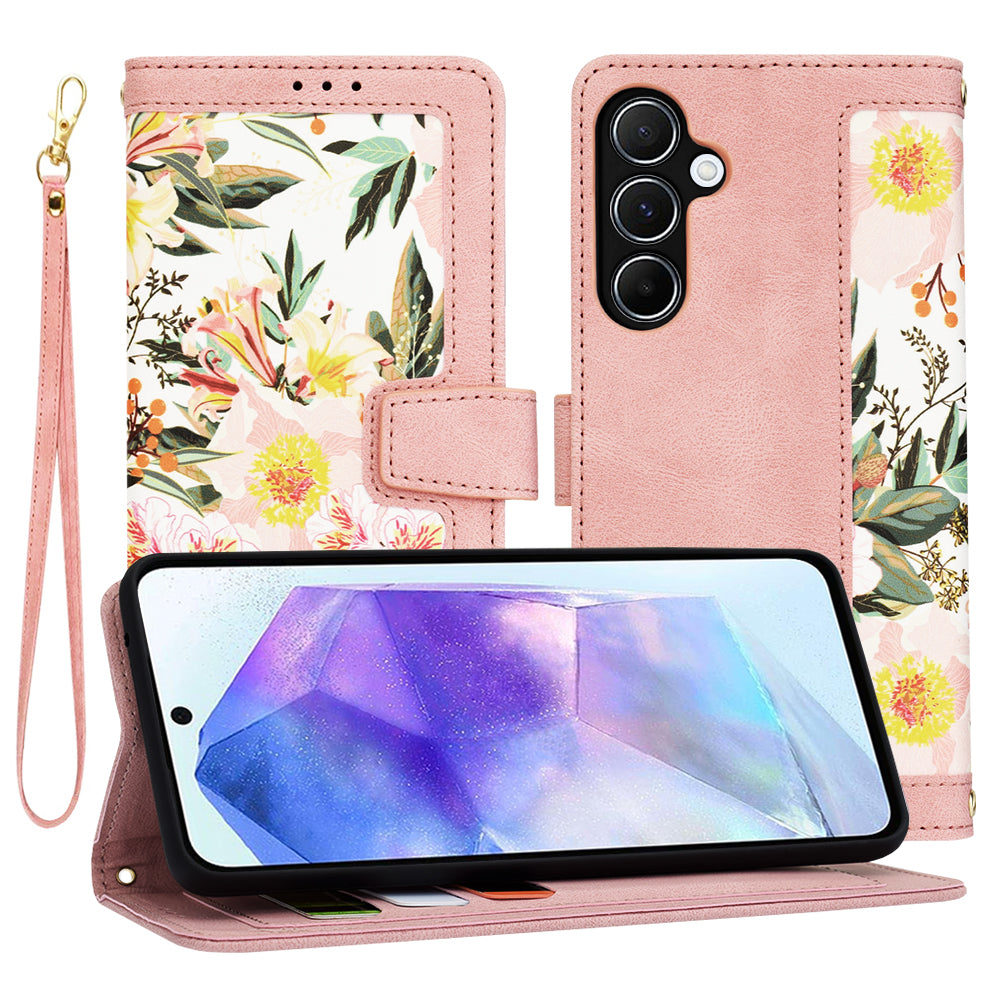 Funda para Samsung Galaxy A55 5G A556, Techsuit, FlipCraft, Rosa