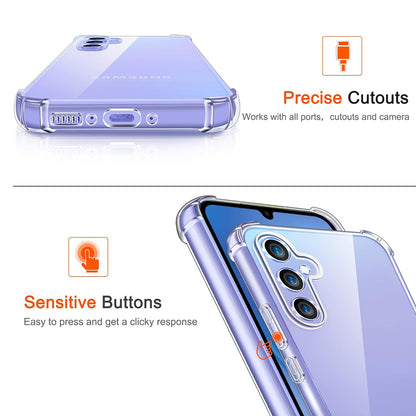 Funda para Samsung Galaxy A55 5G A556, Techsuit, Transparente a prueba de golpes