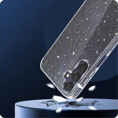 Funda para Samsung Galaxy A55 5G A556, Techsuit, SparkleSkin, Transparente