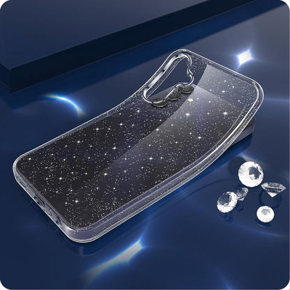 Funda para Samsung Galaxy A55 5G A556, Techsuit, SparkleSkin, Transparente