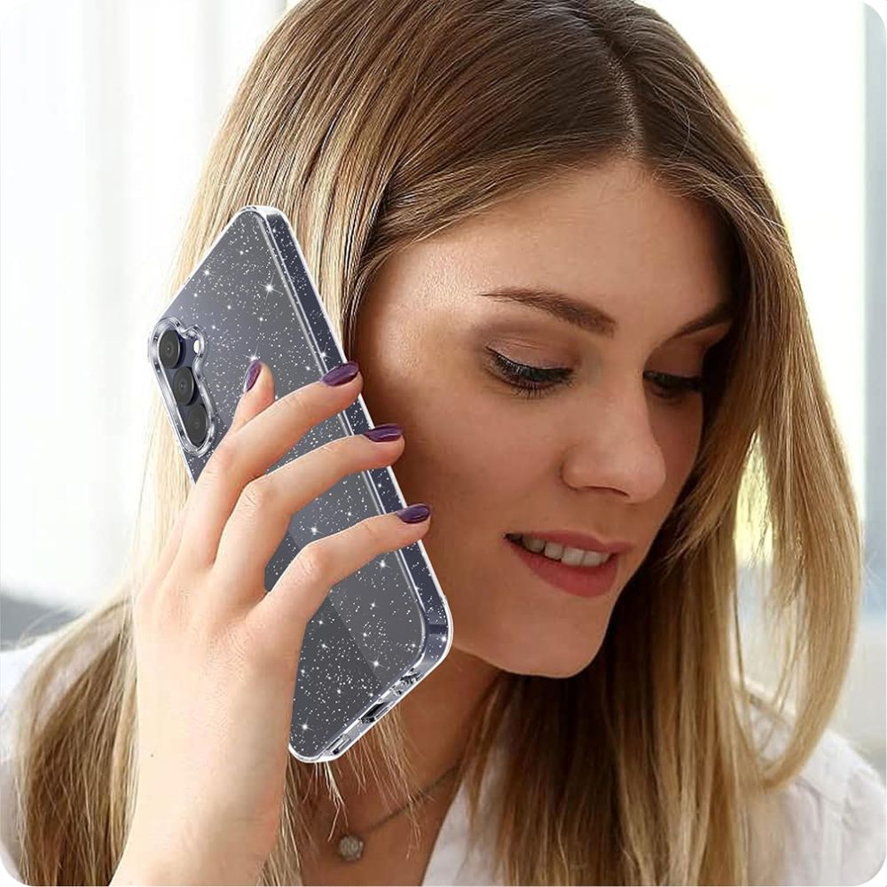Funda para Samsung Galaxy A55 5G A556, Techsuit, SparkleSkin, Transparente