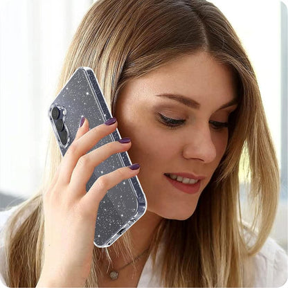 Funda para Samsung Galaxy A55 5G A556, Techsuit, SparkleSkin, Transparente