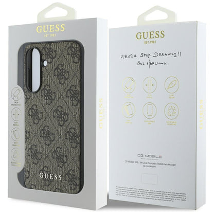 Funda para Samsung Galaxy A56 A566, Guess, 4G Charm, Marrón
