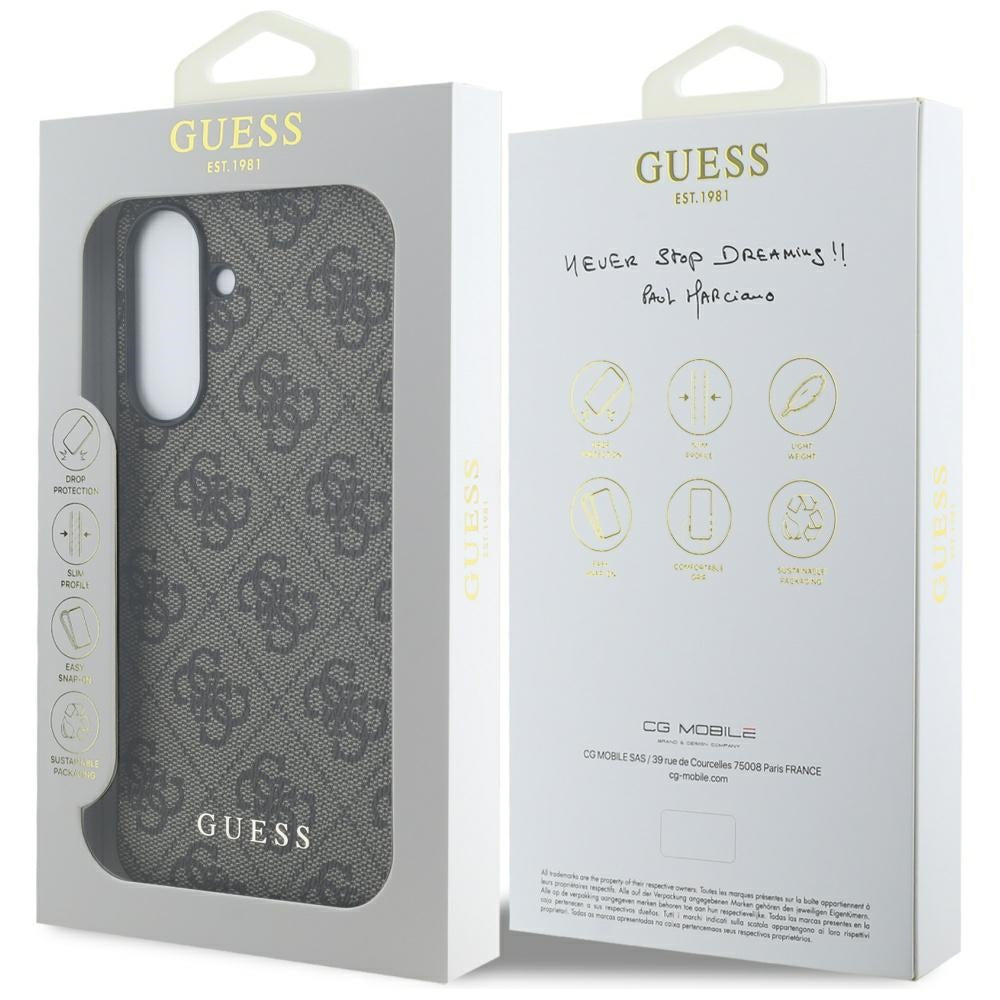 Funda para Samsung Galaxy A56 A566, Guess, 4G Classic, Marrón