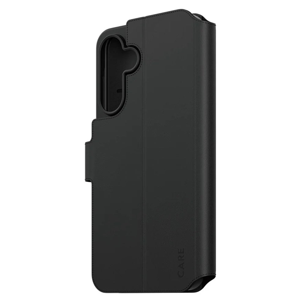 Funda para Samsung Galaxy A56 A566, PanzerGlass, con característica de soporte tipo cartera, Negra