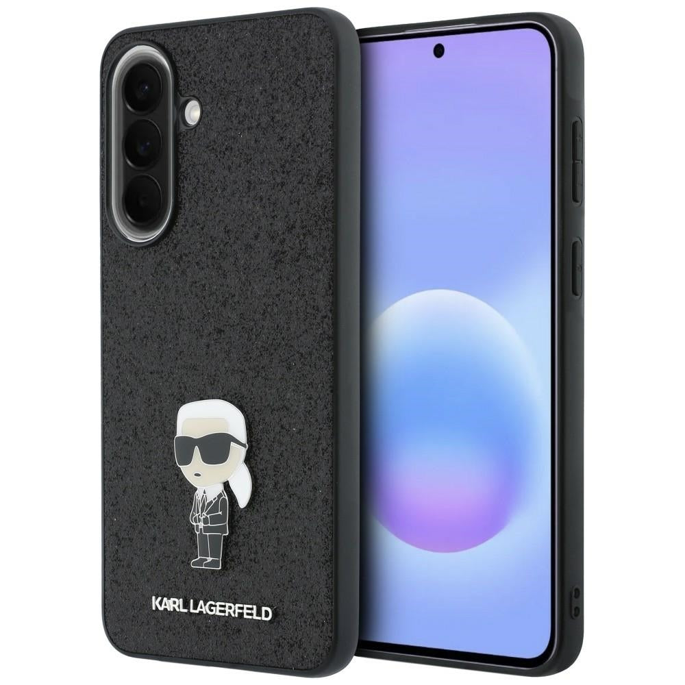 Case for Samsung Galaxy A57 5G, Karl Lagerfeld, Glitter Fixed Ikonik Karl, Black