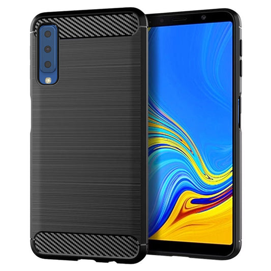 Funda para Samsung Galaxy A7 (2018) A750, Techsuit, Carbono, Negra