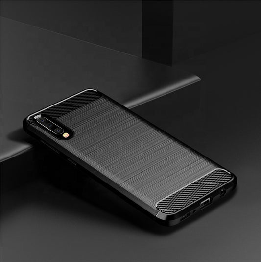 Funda para Samsung Galaxy A70s A707 / A70 A705, Techsuit, Carbono, Negra