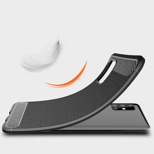 Funda para Samsung Galaxy A71 A715, Techsuit, Carbono, Negra
