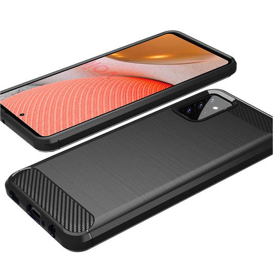 Funda para Samsung Galaxy A72 A725 / A72 5G A726, Techsuit, Carbono, Negra