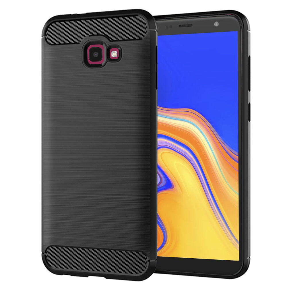 Funda para Samsung Galaxy J4 Plus (2018) J415, Techsuit, Carbono, Negra
