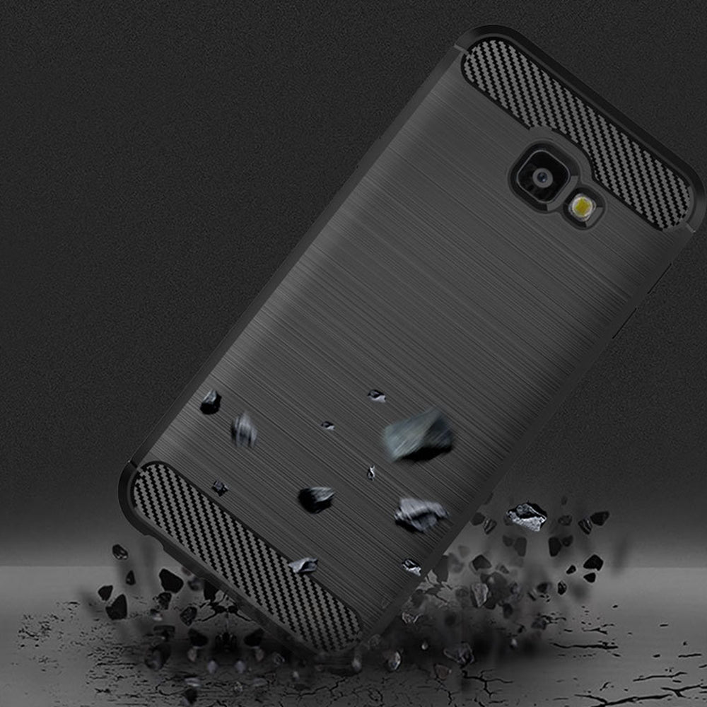 Funda para Samsung Galaxy J4 Plus (2018) J415, Techsuit, Carbono, Negra