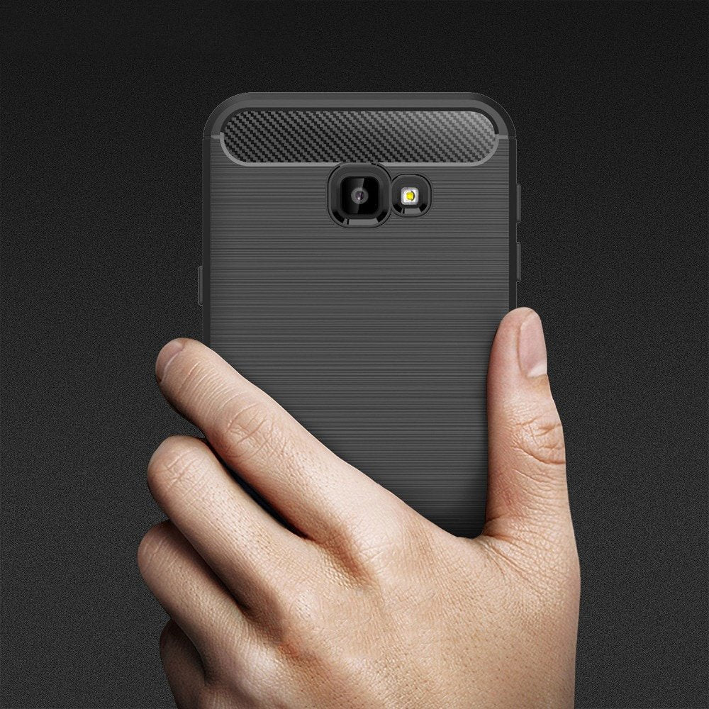 Funda para Samsung Galaxy J4 Plus (2018) J415, Techsuit, Carbono, Negra