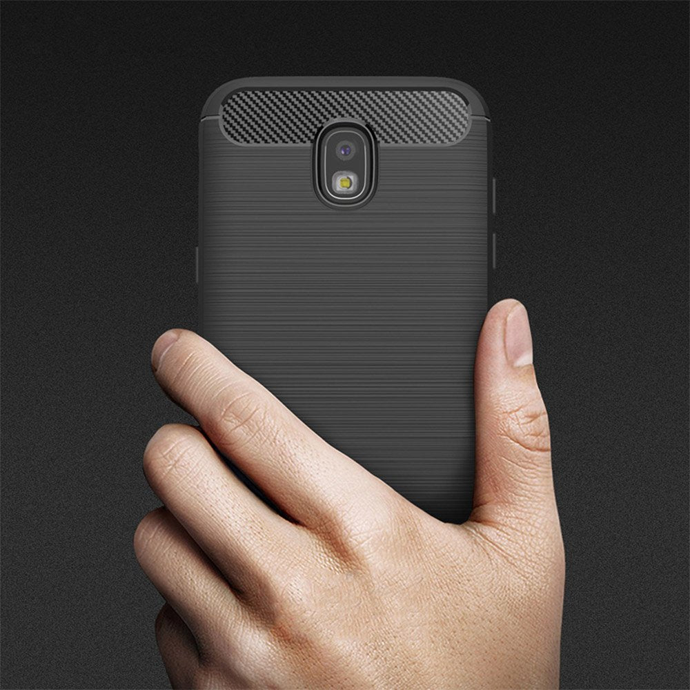 Funda para Samsung Galaxy J5 (2017) J530, Techsuit, Carbono, Negra