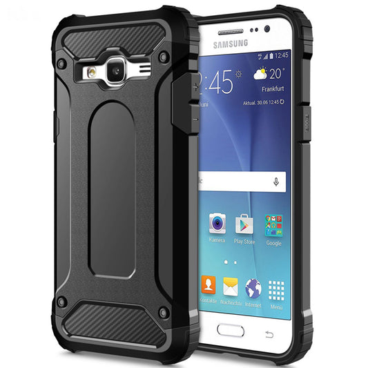 Funda para Samsung Galaxy J5 J500, Techsuit, Hybrid Armor, Negra