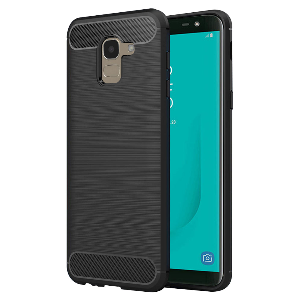 Case for Samsung Galaxy J6 J600, Techsuit, Carbon, Black