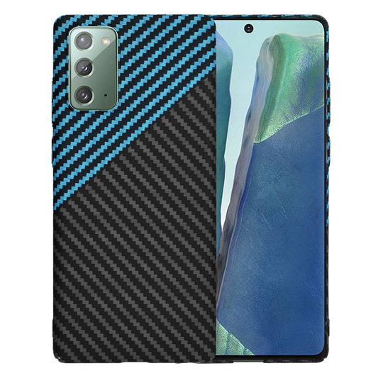 Funda para Samsung Galaxy Note 20 5G N981 / Note 20 N980, Techsuit, Carbonite FiberShell, Negra Azul