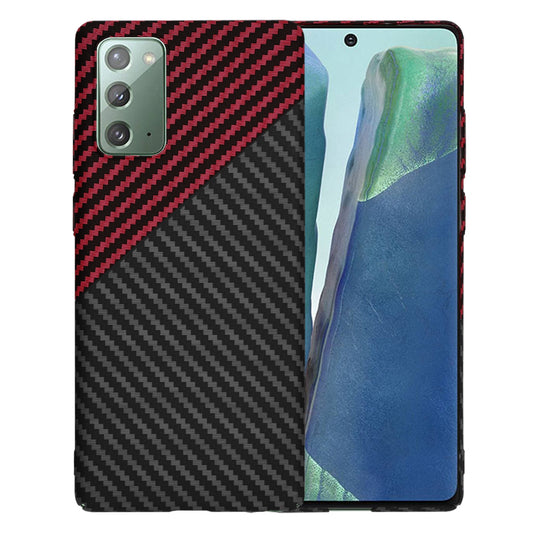 Funda para Samsung Galaxy Note 20 5G N981 / Note 20 N980, Techsuit, Carbonite FiberShell, Negra Roja