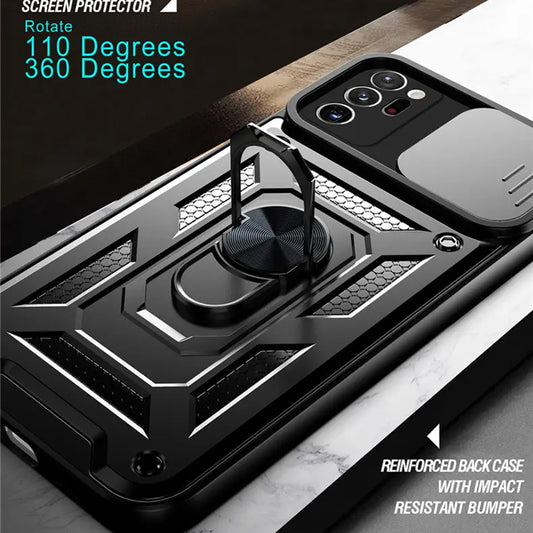 Funda para Samsung Galaxy Note 20 Ultra 5G N986 / Note 20 Ultra N985, Techsuit, CamShield, Negra