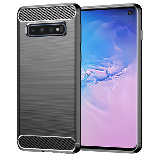Funda para Samsung Galaxy S10 G973, Techsuit, Carbono, Negra