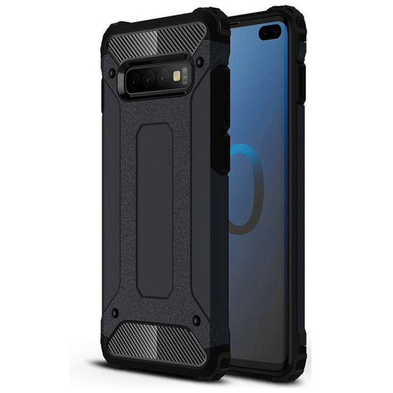 Case for Samsung Galaxy S10+ G975, Techsuit, Hybrid Armor, Black