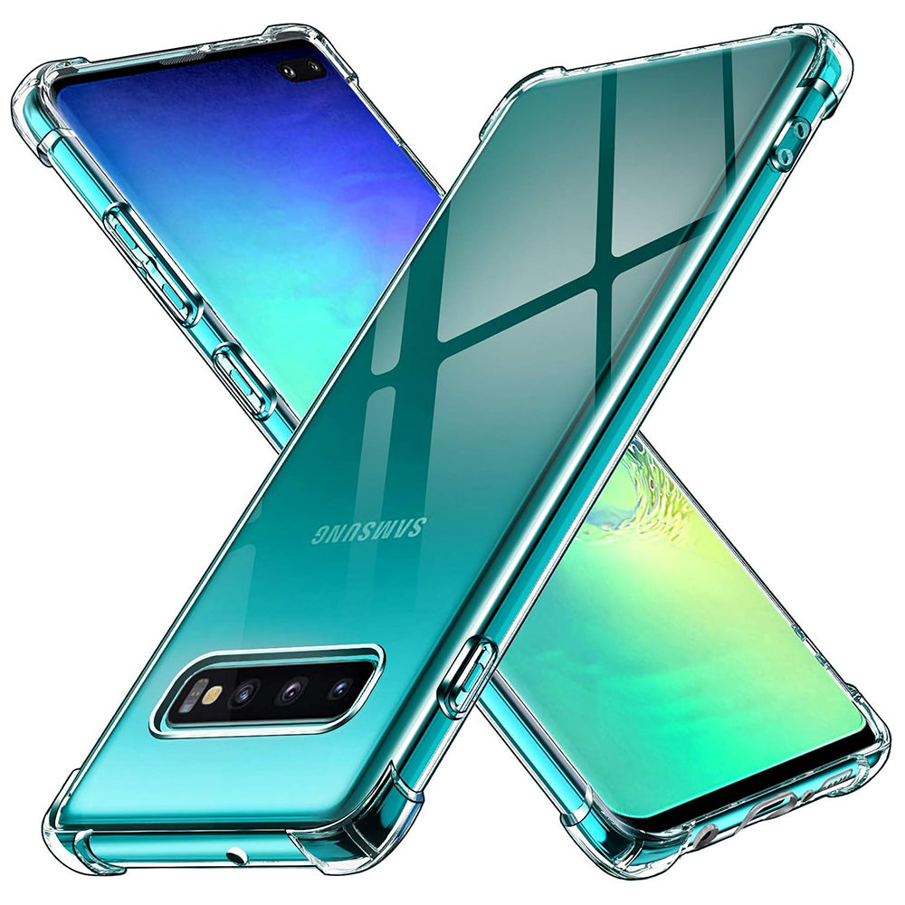 Funda para Samsung Galaxy S10+ G975, Techsuit, Antigolpes Transparente, Transparente