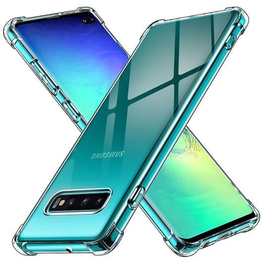 Funda para Samsung Galaxy S10+ G975, Techsuit, Antigolpes Transparente, Transparente