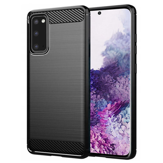 Funda para Samsung Galaxy S20 5G G981 / S20 G980, Techsuit, Carbono, Negra