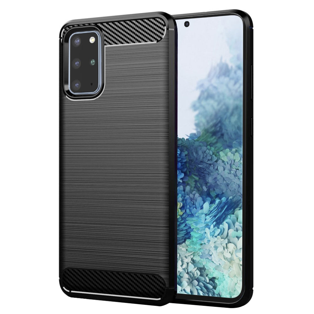 Funda para Samsung Galaxy S20+ 5G G986 / S20+ G985, Techsuit, Carbono, Negra