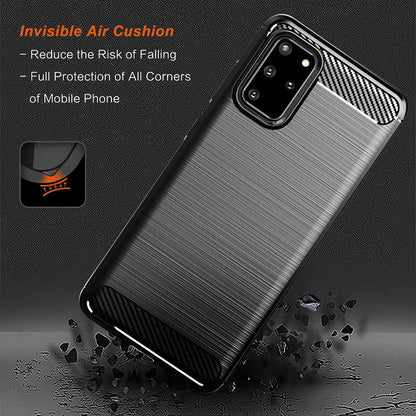 Funda para Samsung Galaxy S20+ 5G G986 / S20+ G985, Techsuit, Carbono, Negra