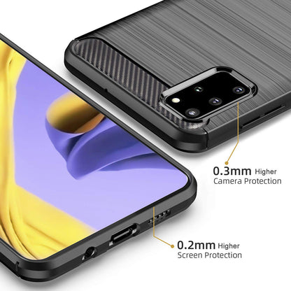 Funda para Samsung Galaxy S20+ 5G G986 / S20+ G985, Techsuit, Carbono, Negra
