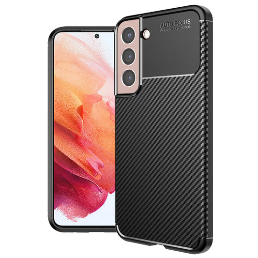 Funda para Samsung Galaxy S21 5G G991, Techsuit, Fibra de Carbon, Negra