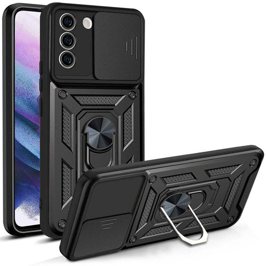 Funda para Samsung Galaxy S21 FE 5G G990, Techsuit, CamShield, Negra