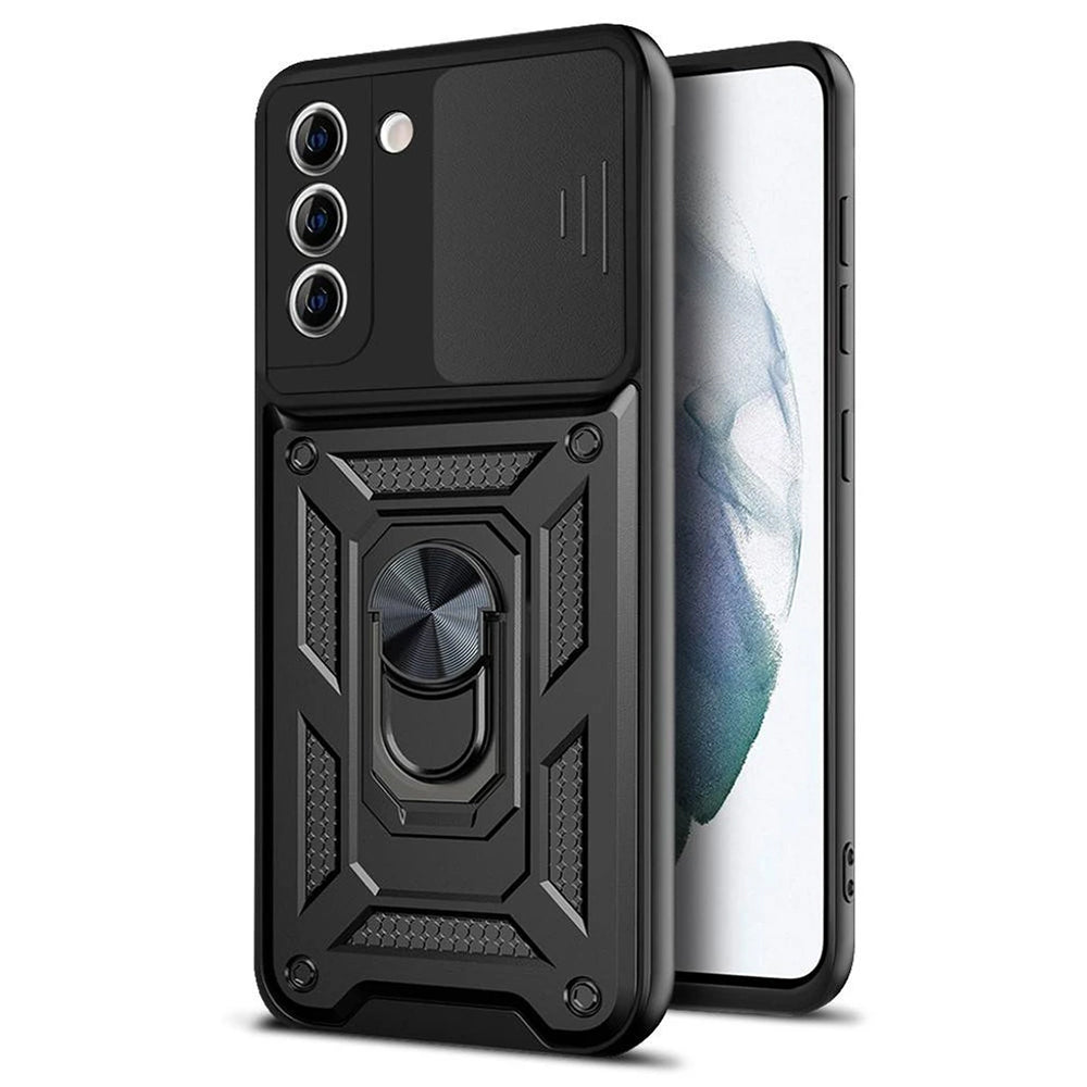 Funda para Samsung Galaxy S21 FE 5G G990, Techsuit, CamShield, Negra