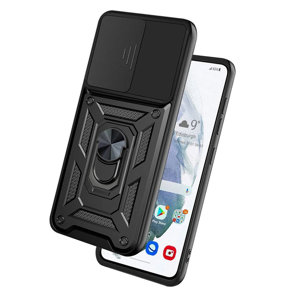 Funda para Samsung Galaxy S21 FE 5G G990, Techsuit, CamShield, Negra