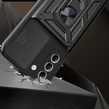 Funda para Samsung Galaxy S21 FE 5G G990, Techsuit, CamShield, Negra