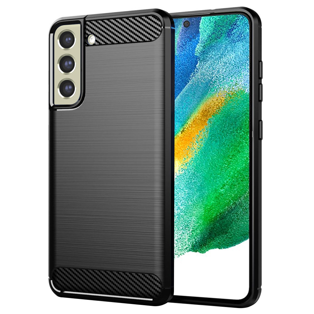 Funda para Samsung Galaxy S21 FE 5G G990, Techsuit, Carbono, Negra