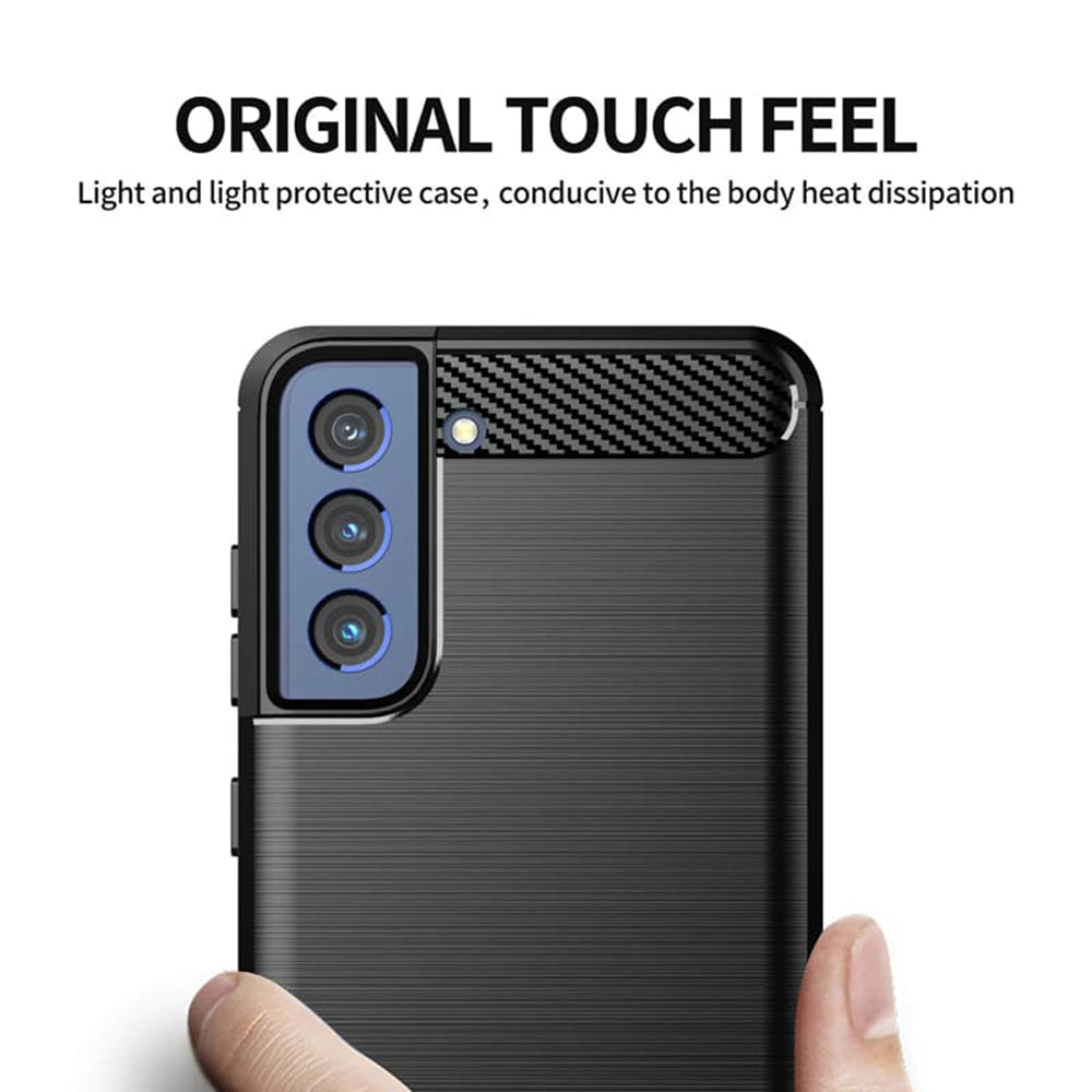 Funda para Samsung Galaxy S21 FE 5G G990, Techsuit, Carbono, Negra