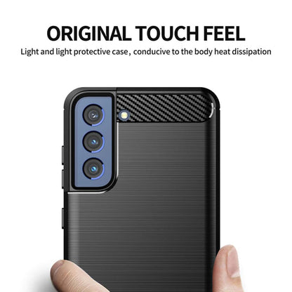 Funda para Samsung Galaxy S21 FE 5G G990, Techsuit, Carbono, Negra
