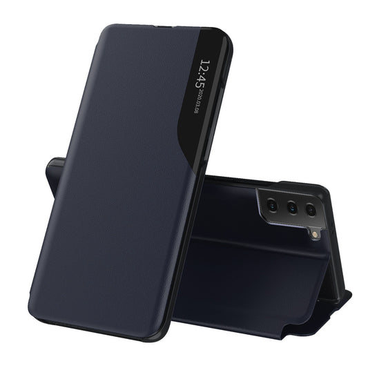 Funda para Samsung Galaxy S21 FE 5G G990, Techsuit, eFold, Azul Oscuro