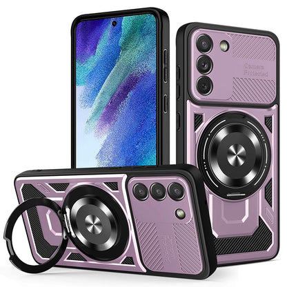 Funda para Samsung Galaxy S21 FE 5G G990, Techsuit, RuggedCam, Morado