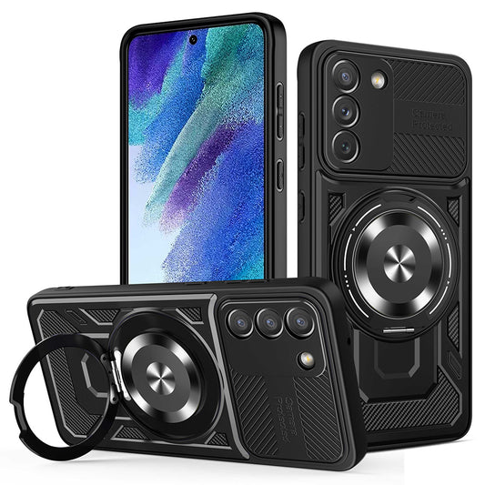 Funda para Samsung Galaxy S21 FE 5G G990, Techsuit, RuggedCam, Negra
