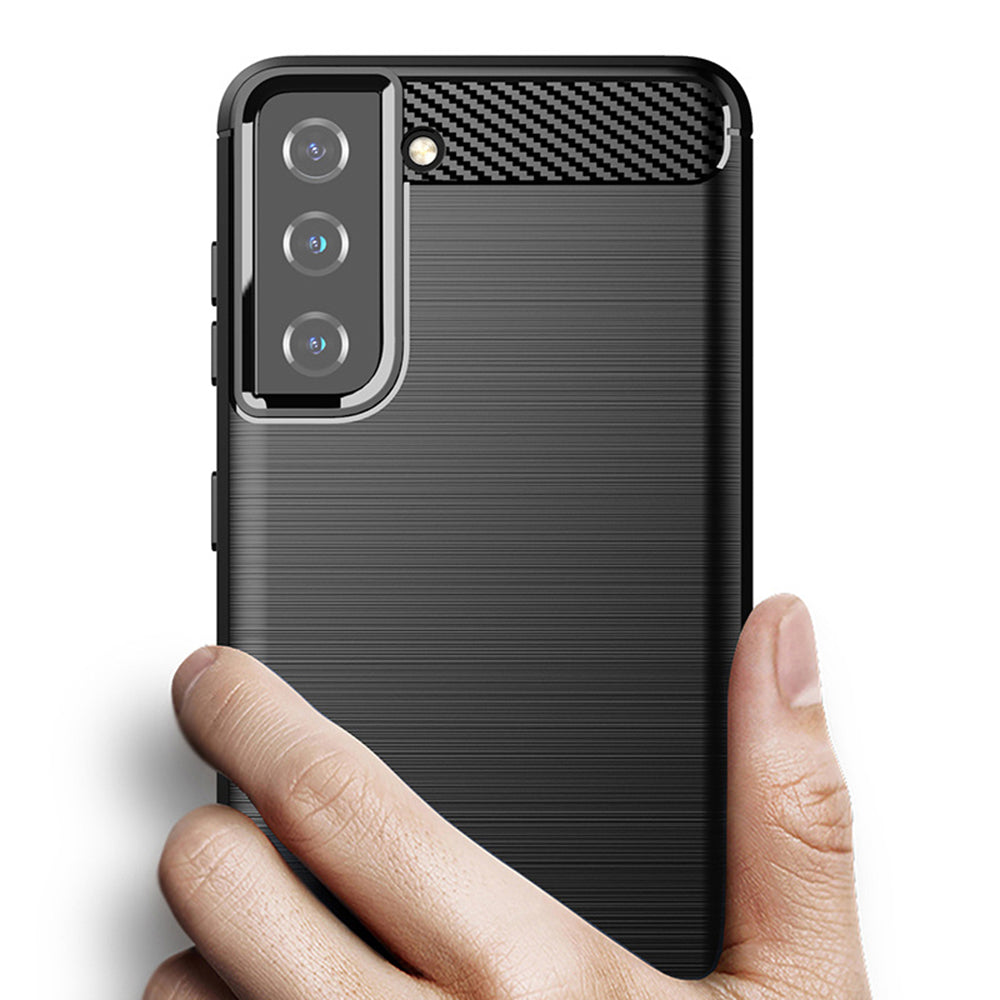 Funda para Samsung Galaxy S21+ 5G G996, Techsuit, Carbono, Negra