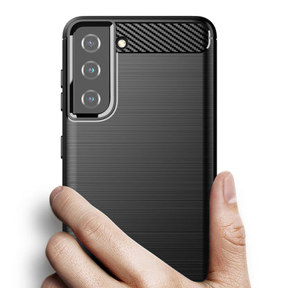 Funda para Samsung Galaxy S21+ 5G G996, Techsuit, Carbono, Negra