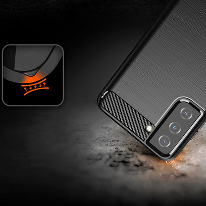 Funda para Samsung Galaxy S21+ 5G G996, Techsuit, Carbono, Negra